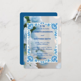 Klassische Elegance Script Blume Einladung