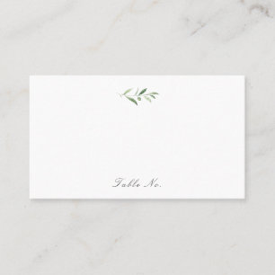 Klassische Elegance Script Einfache Hochzeit im Gr Platzkarte
