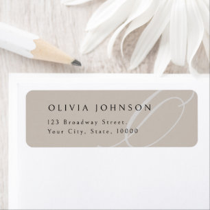 Klassische Elegance Script Monogram-Rücksendeadres