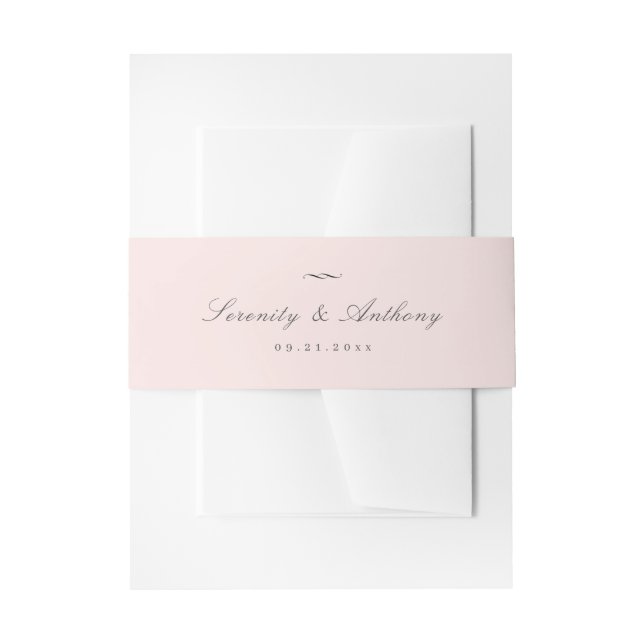 Klassische Elegance Script Simple Wedding Einladungsbanderole (Vorderseite Beispiel)
