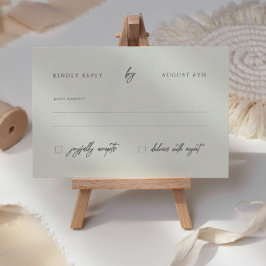 Klassische Elegant Calligraphy Ivory Wedding RSVP 