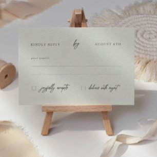 Klassische Elegant Calligraphy Ivory Wedding RSVP  Karte