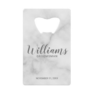 Klassische Elegant Marmorbäume Personalisierte Tra Geldbeutel Flaschenöffner