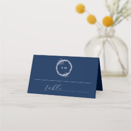 Klassische Elegant Navy Hochzeit Platzkarten