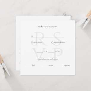 Klassische Elegant-Neutral-Wedding-RSVP-Antwortkar