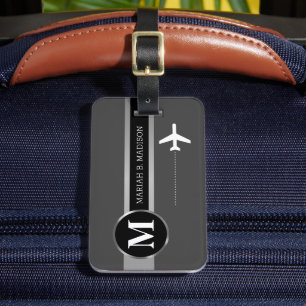 Klassische Elegant Traveler Gold Metal Monogramm N Gepäckanhänger