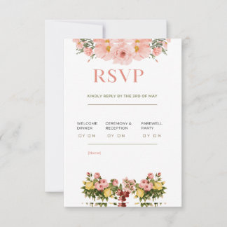 Klassische Elegant Wedding RSVP Card