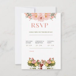 Klassische Elegant Wedding RSVP Card Karte