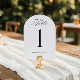 Klassische elegante 5x7-Hochzeitstischnummern Einladung