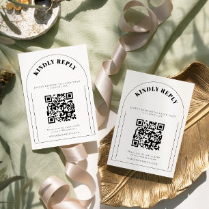 Klassische Elegante Arch Wedding RSVP Karte