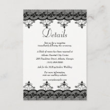 Klassische Elegante Black Lace Hochzeitdetails