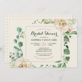 Klassische Elegante Blumendusche Einladung