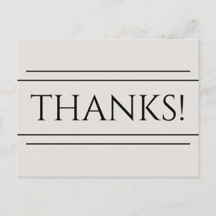 Klassische, elegante "DANKE!"-Postkarte Postkarte