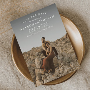 Klassische elegante Foto-Hochzeit - Merken Sie sic Magneteinladung