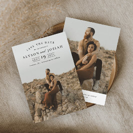 Klassische Elegante Foto Hochzeit Save The Date