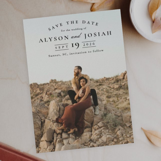 Klassische Elegante Foto Hochzeit Save The Date (Von Creator hochgeladen)