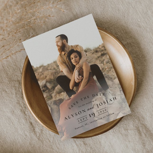 Klassische Elegante Foto Hochzeit Save The Date (Von Creator hochgeladen)