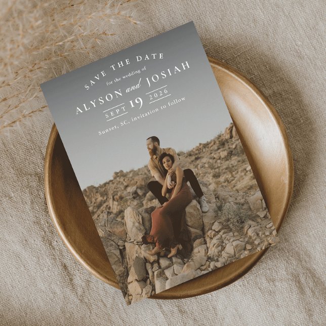 Klassische Elegante Foto Hochzeit Save The Date (Von Creator hochgeladen)