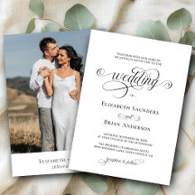 Klassische elegante Foto-Schwarz-Weiß-Schrift-Hoch