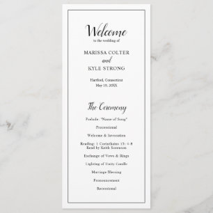Klassische elegante Hochzeit Programm