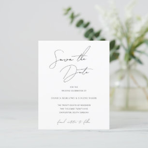 Klassische elegante Hochzeit rettet das Datum