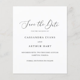 Klassische, elegante Hochzeit spart das Datum