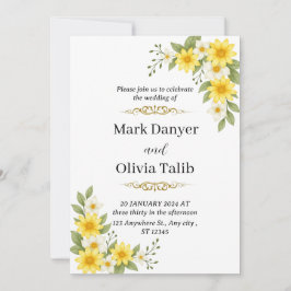 Klassische Elegante Hochzeitseinladung - zeitlos Einladung