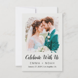 Klassische elegante Hochzeitsempfangsfeier Einladu Mitteilungskarte