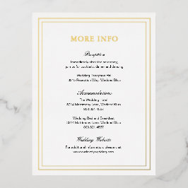 Klassische Elegante Hochzeitskarte Folie Einladungspostkarte