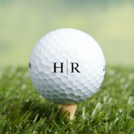 Klassische Elegante Initialen Moderne Monogramm Golfball