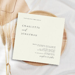 Klassische Elegante Kalligrafie Elfenbeinplatz Hoc Einladung