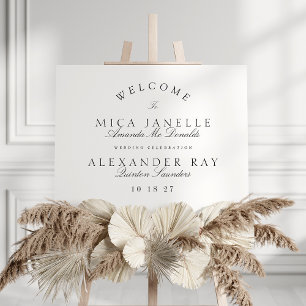 Klassische Elegante Kalligrafie Schwarz & Weiß Hoc Poster