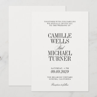 Klassische elegante Monogramm-Hochzeits-Einladung Save The Date