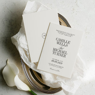 Klassische elegante Monogramm-Hochzeits-Einladung Save The Date
