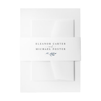 Klassische elegante navyblaue typografische Hochze Einladungsbanderole