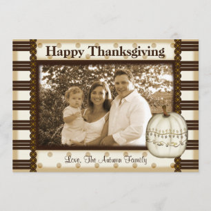 Klassische Elegante Pumpkin-Grußkarte Einladung