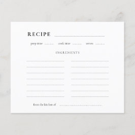 Klassische Elegante Rezept-Karte