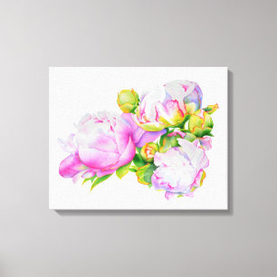 Klassische, elegante, rosafarbene, bläserne Perle Leinwanddruck