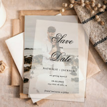 Klassische elegante Schrift Foto-Hochzeit Termin v