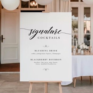 Klassische elegante Schrift Hochzeit Signature-Coc Poster
