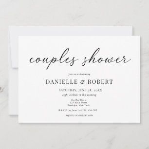 Klassische elegante Schrift Hochzeitspaar Brautpar Einladung