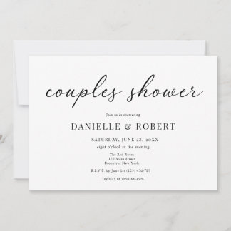 Klassische elegante Schrift Hochzeitspaar Brautpar Einladung