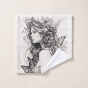 Klassische elegante Schrift Hochzeitsprobe Dinner Waschlappen