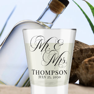 Klassische Elegante Schriftart Personalisiert Herr Schnapsglas