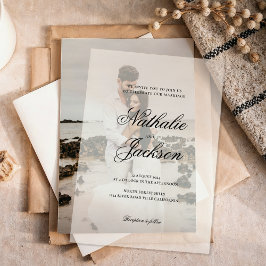 Klassische elegante Schriftfoto-Hochzeit