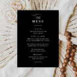Klassische Elegante Schwarz-Weiß-Hochzeit Menükarte<br><div class="desc">Klassisches,  elegantes Schwarz-Weiß-Dinner-Menü. Es zeichnet sich durch ein elegantes Schwarz-Weiß-Design mit einem Monogramm,  Skriptdetails,  einfachem Rahmen und formalem bearbeitbarem Text aus. Klicken Sie auf die Schaltfläche Bearbeiten,  um dieses Design anzupassen.</div>
