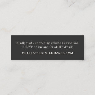Klassische Elegante Schwarz-weiße UAWG Online Mini Visitenkarte
