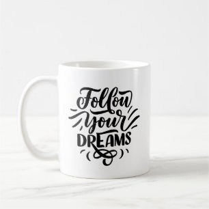Klassische Elegante Schwarze Buchstaben Kunstvoll Kaffeetasse