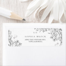 Klassische elegante schwarze weiße Blumenhochzeit