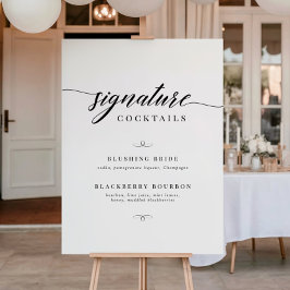 Klassische, elegante Skripte für Hochzeiten Signat Poster
